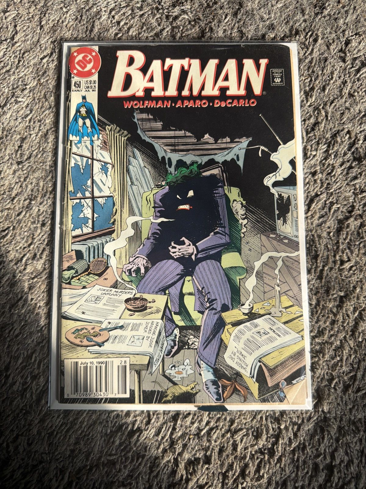 DC Comics 1990 DC Comics Batman #450 Wildcard! Comic Book Size ONE SIZE - 1 Thumbnail