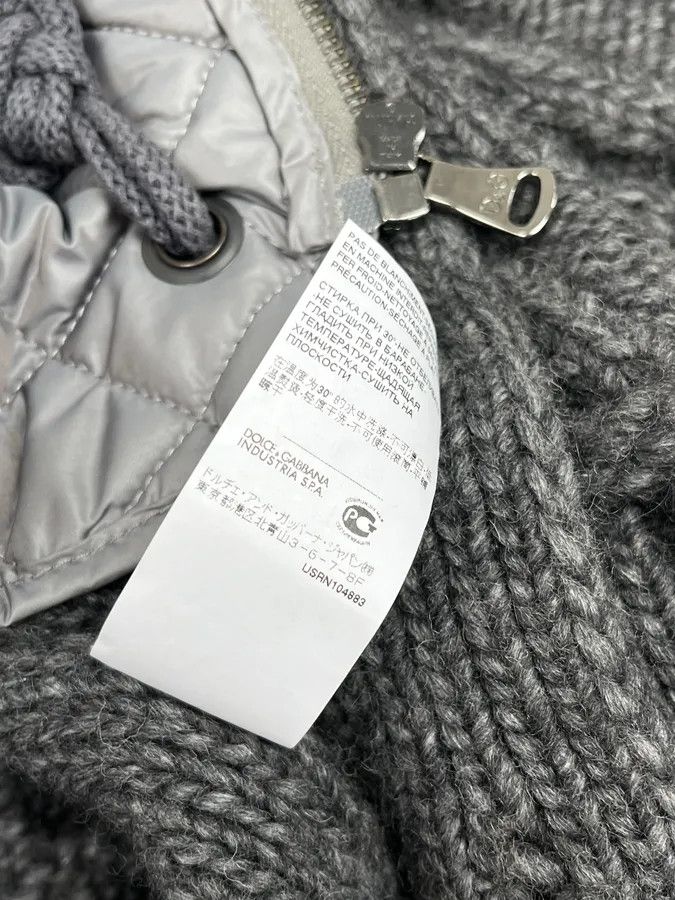 Dolce & Gabbana AW2010 Dolce & Gabbana Grey Wool Quilted Hood Cardigan Jacket Size US L / EU 52-54 / 3 - 13 Thumbnail