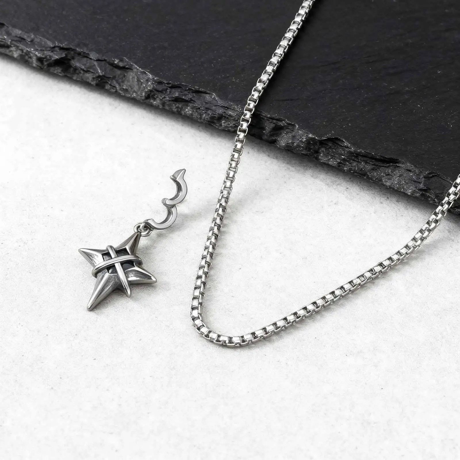 Jewelry Star Cross Pendant Necklace Size ONE SIZE - 3 Thumbnail