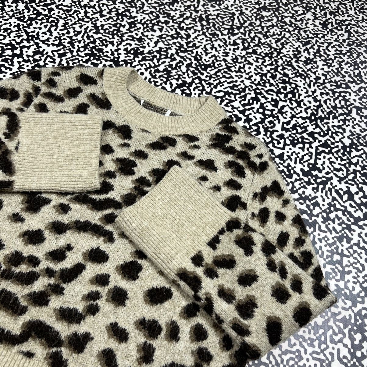 Japanese Brand Vintage Y2K Japanese Leopard Style Boxy Sweater 90s Size M / US 6-8 / IT 42-44 - 5 Thumbnail