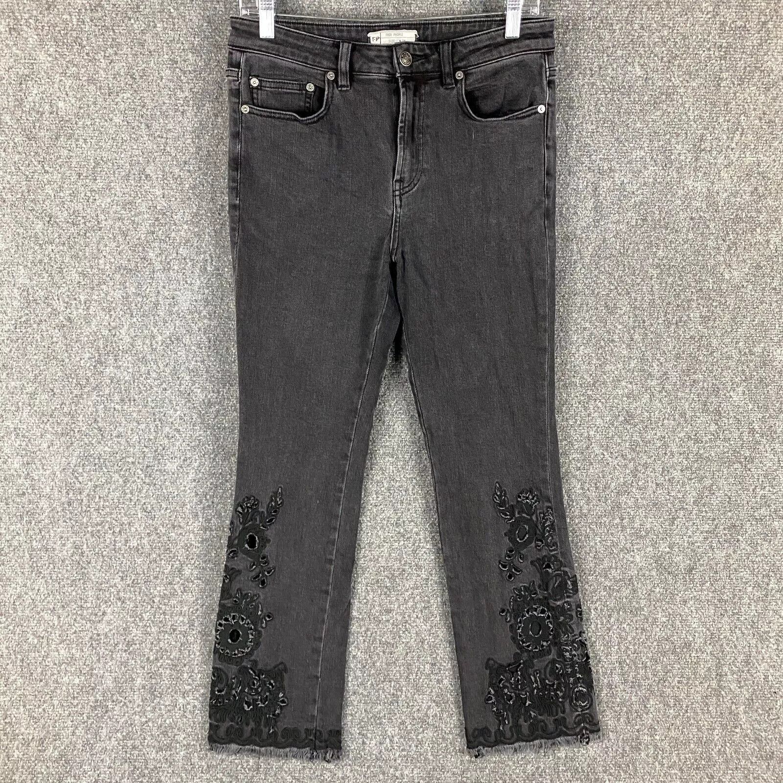 Free People Free People Jeans Women's 28 Ankle Charcoal Wash Cotton Size 28" / US 6 / IT 42 - 1 Thumbnail