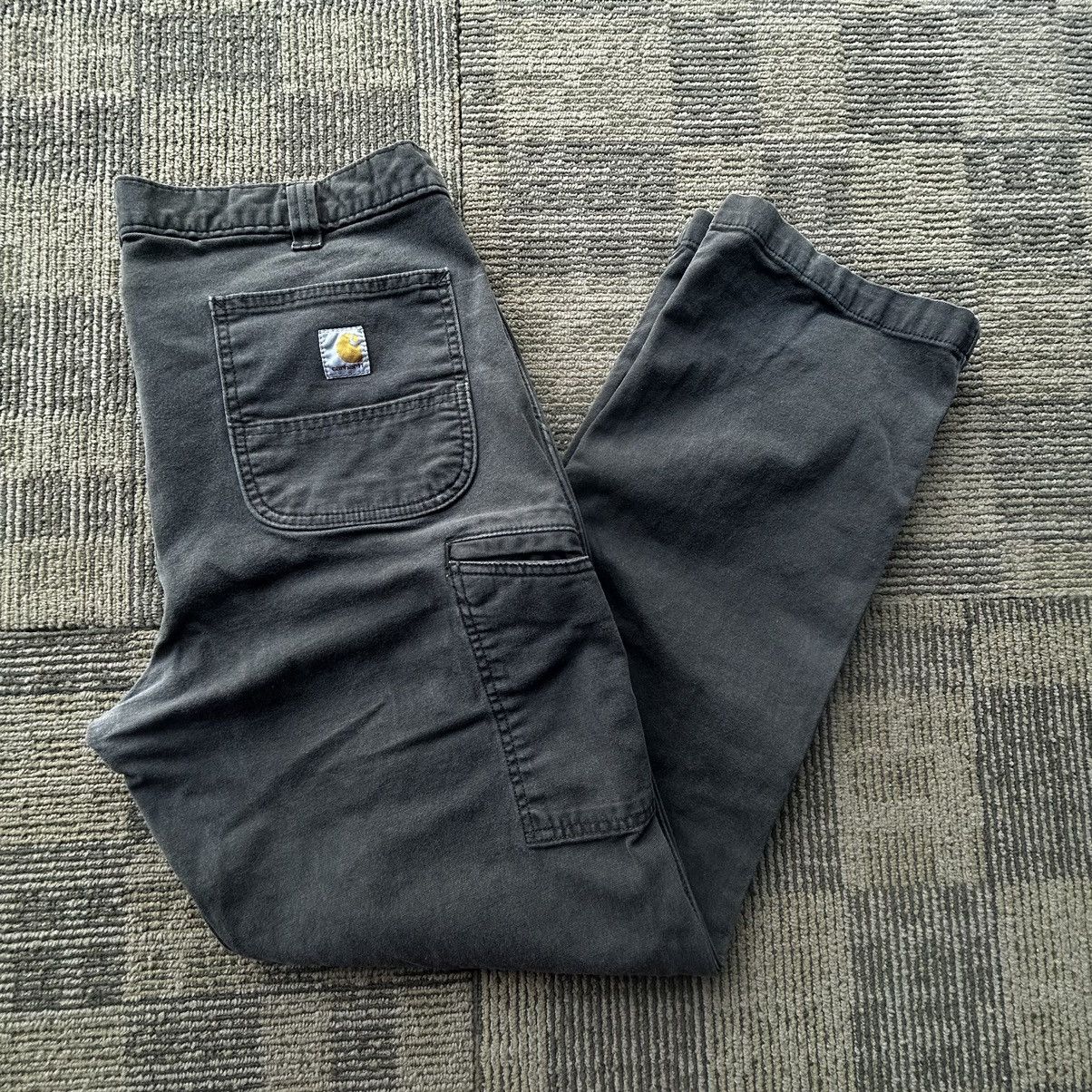 Carhartt Carhartt Grey Workwear Carpenter Canvas Pants Size US 38 / EU 54 - 2 Thumbnail