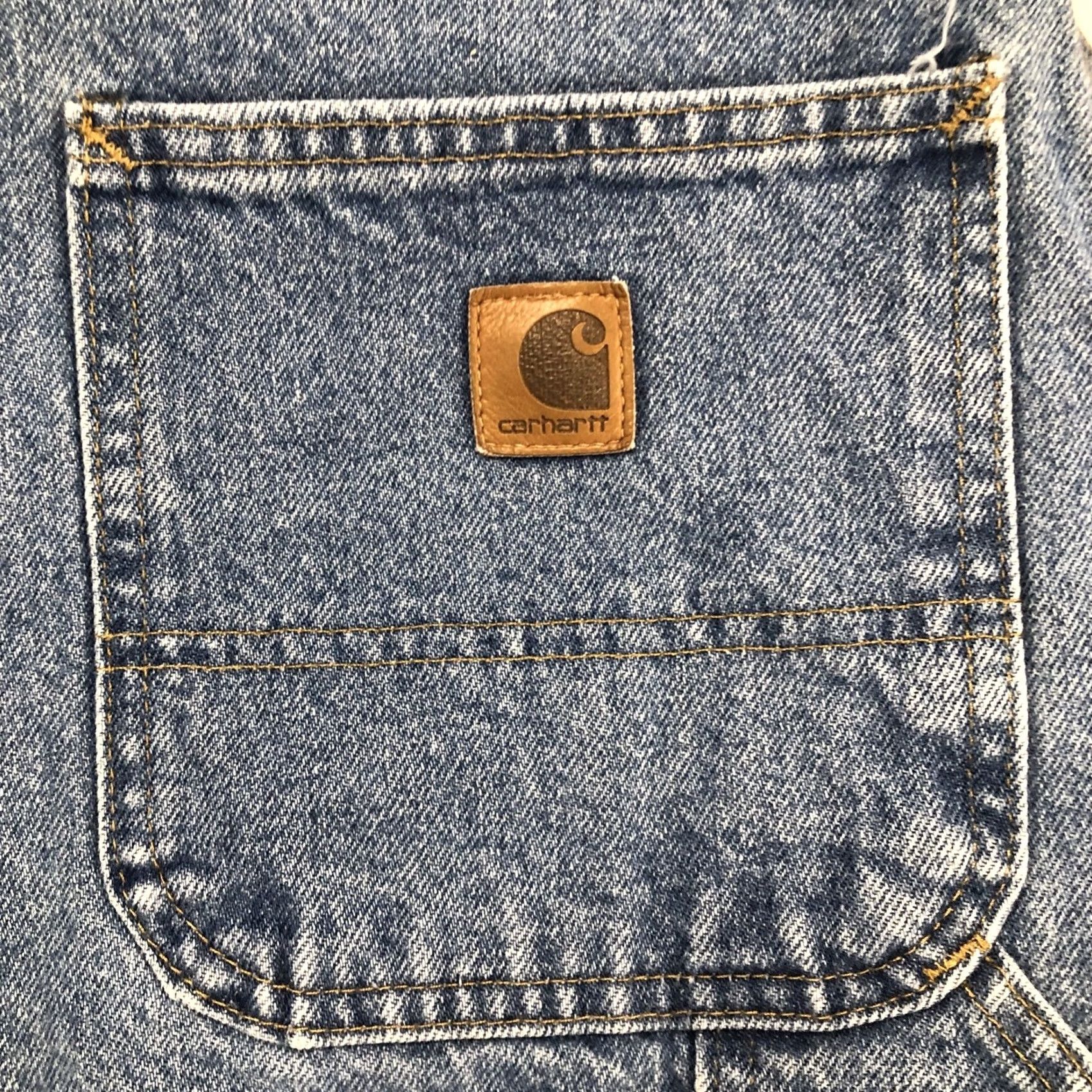 Carhartt VINTAGE Carhartt Carpenter Blue Jean Denim Work Shorts 46 B28 STW Work Beach Casual Size US 30 / EU 46 - 2 Thumbnail