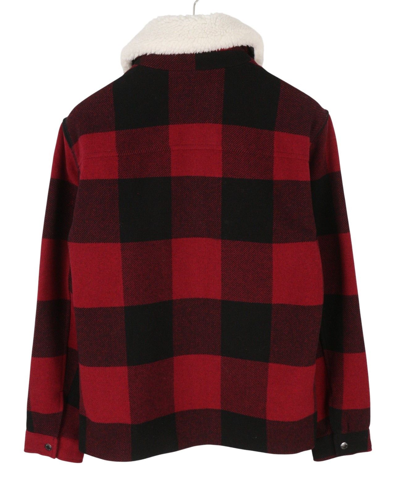 Other RON CHECK S Red Wool Blend Plaid Sherpa Neck 88043 Size US S / EU 44-46 / 1 - 5 Thumbnail