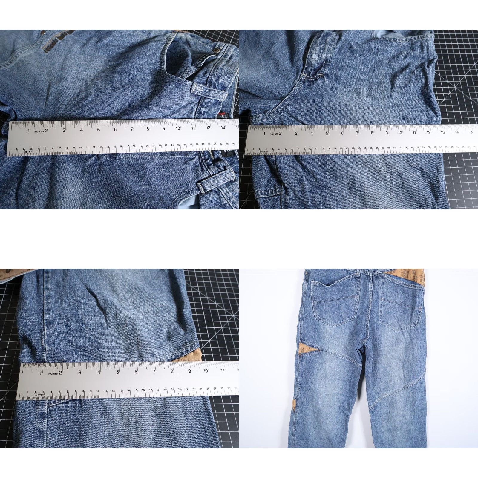 Southpole VINTAGE Southpole Jeans Men 30 x 29 Blue Denim 5-Pocket Baggy Straight Relaxed High Rise Y2K 90s Hip Hop Retro Riveted Size US 30 / EU 46 - 8 Thumbnail