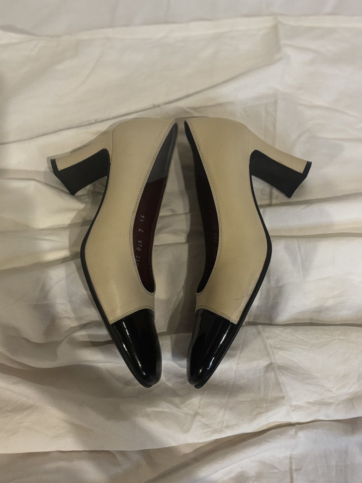 Other Cream & Black leather Shoes.wf997 Size US 6 / IT 36 - 7 Thumbnail
