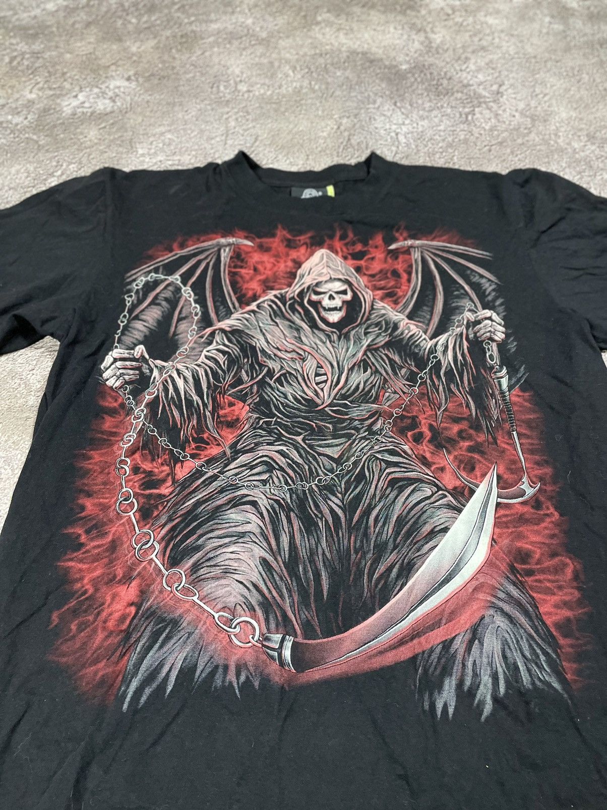 Vintage Vintage 2000s Skeleton Horror Graphic Tee Grunge Black M Size US M / EU 48-50 / 2 - 4 Thumbnail