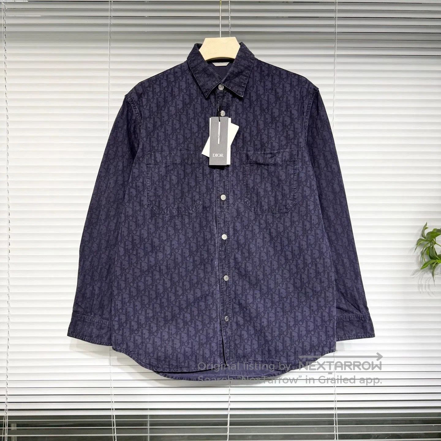 Dior DIOR Oblique Denim Shirt Jacket Navy. Size S / US 4 / IT 40 - 1 Thumbnail