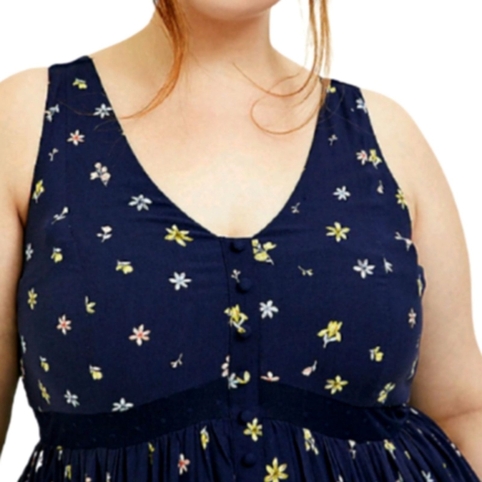 Torrid TORRID ☆ NAVY ☆ MULTI FLORAL ☆ FLOUNCE MAXI DRESS ☆ 3x ☆ NWT Size 3XL / US 20-22 - 3 Thumbnail