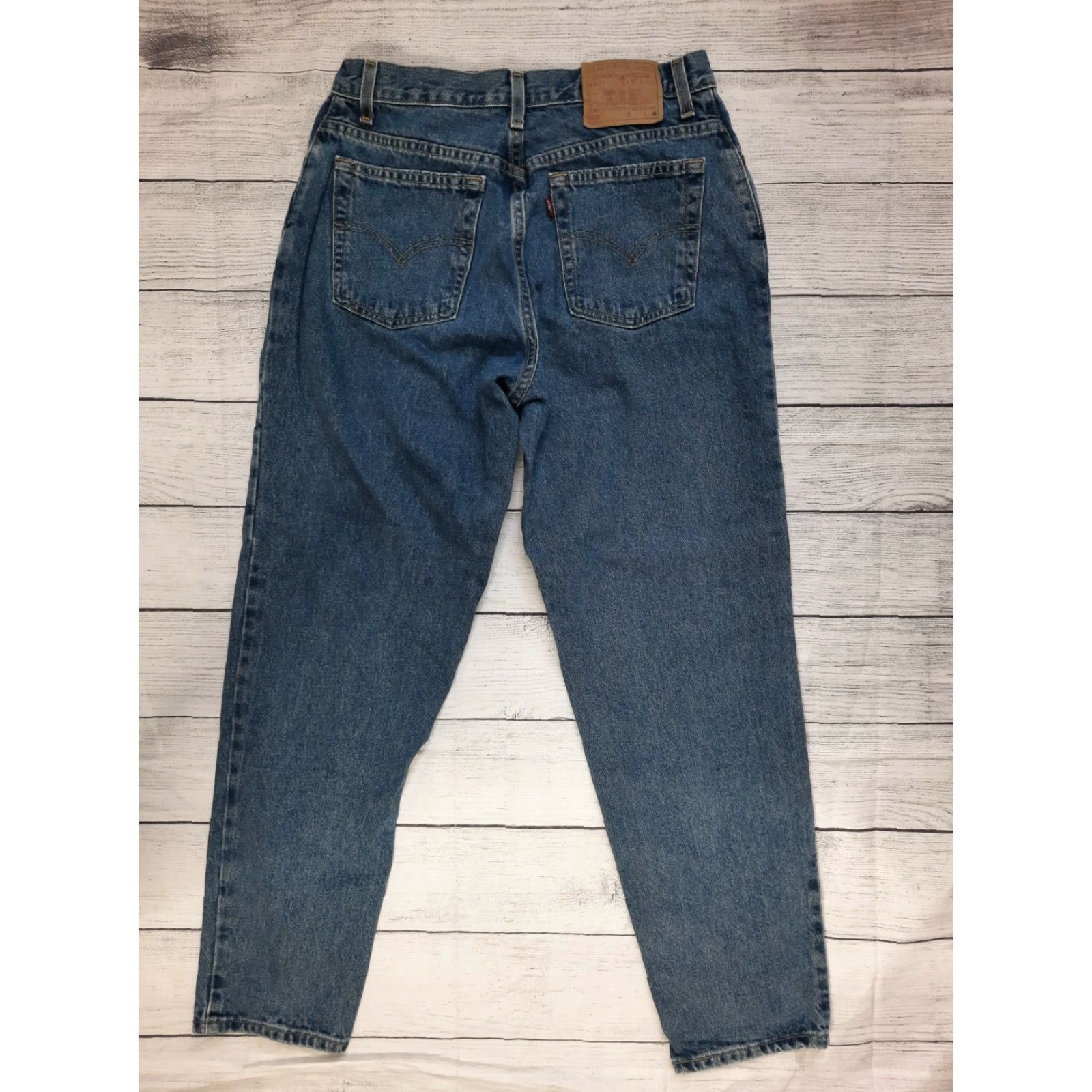 Denime VINTAGE Levis 550 Jeans Denim Blue Mom Women's 14 32x30 Relaxed Fit Tapered Leg Womens Jeans Size 36" / US 14 / IT 50 - 5 Thumbnail