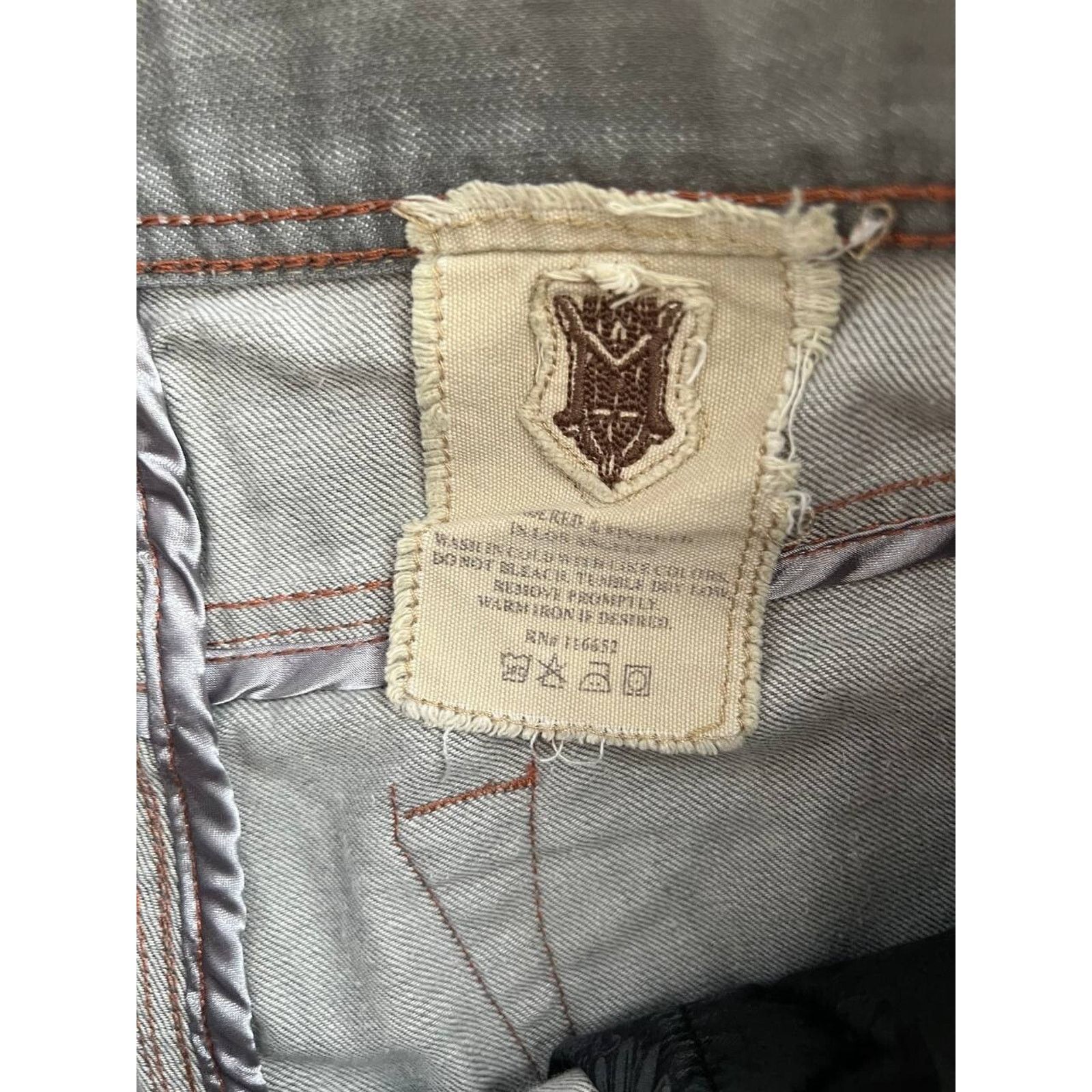 LANDLORD Laundered Finish Men Pants Denim Jeans Grey Size 32 A000860 Size US 32 / EU 48 - 11 Thumbnail
