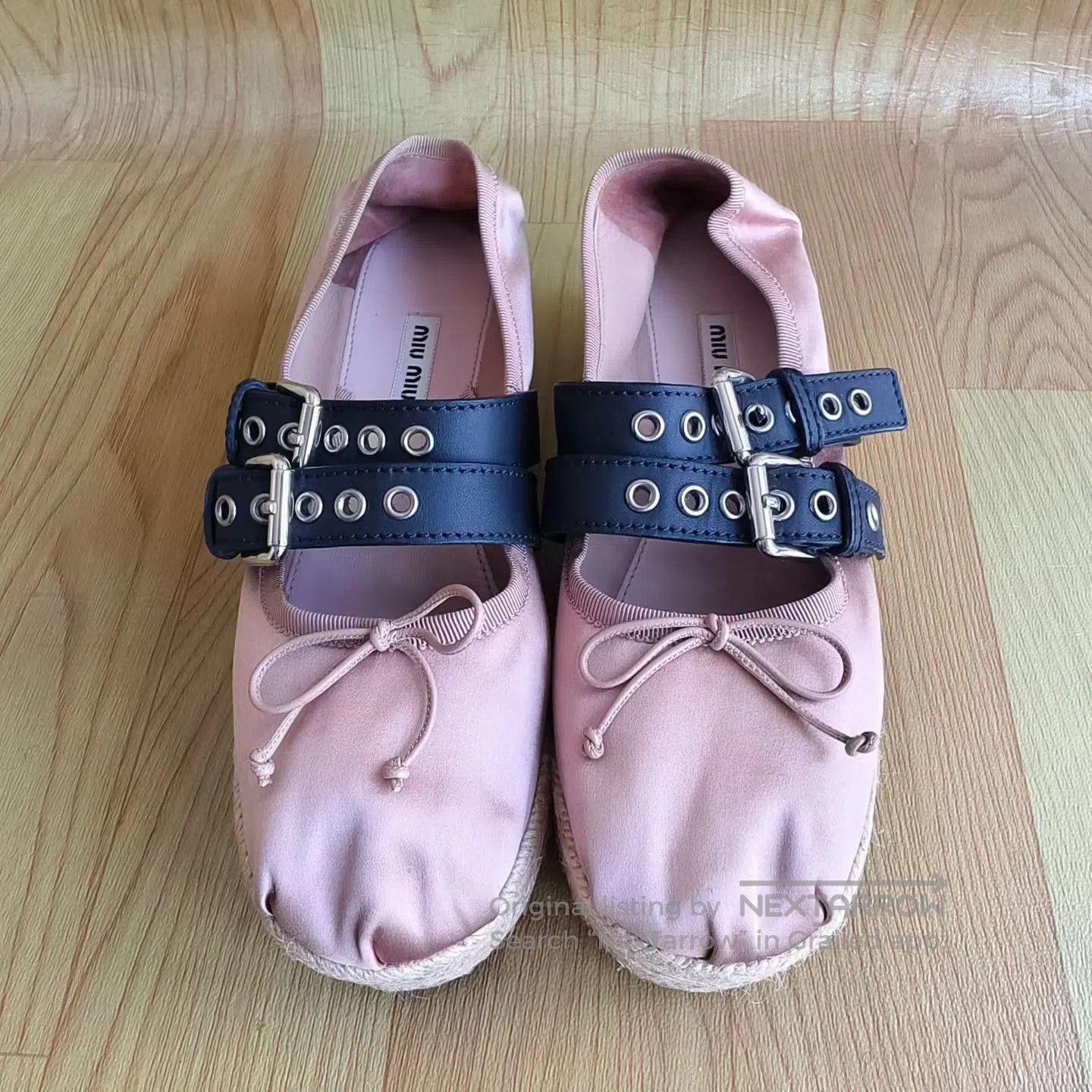 Miu Miu MIU MIU Pink Bow Thick-Soled Ballet Shoes. Size US 6.5 / IT 36.5 - 2 Thumbnail