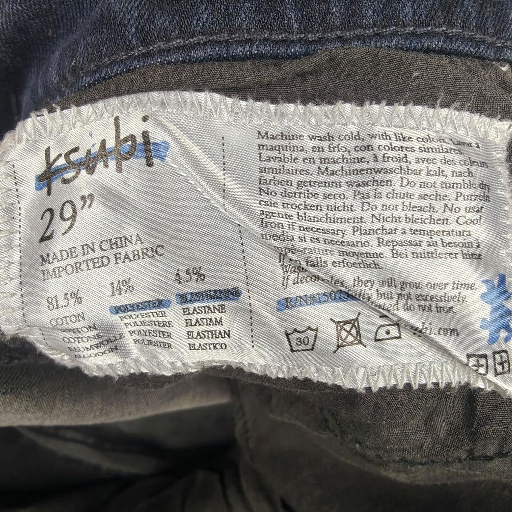 Ksubi Ksubi Jeans Slim 29x32 Denim Blue Dark Wash Van Winkle Nightfall Stretch Pants Men Size US 29 - 4 Thumbnail