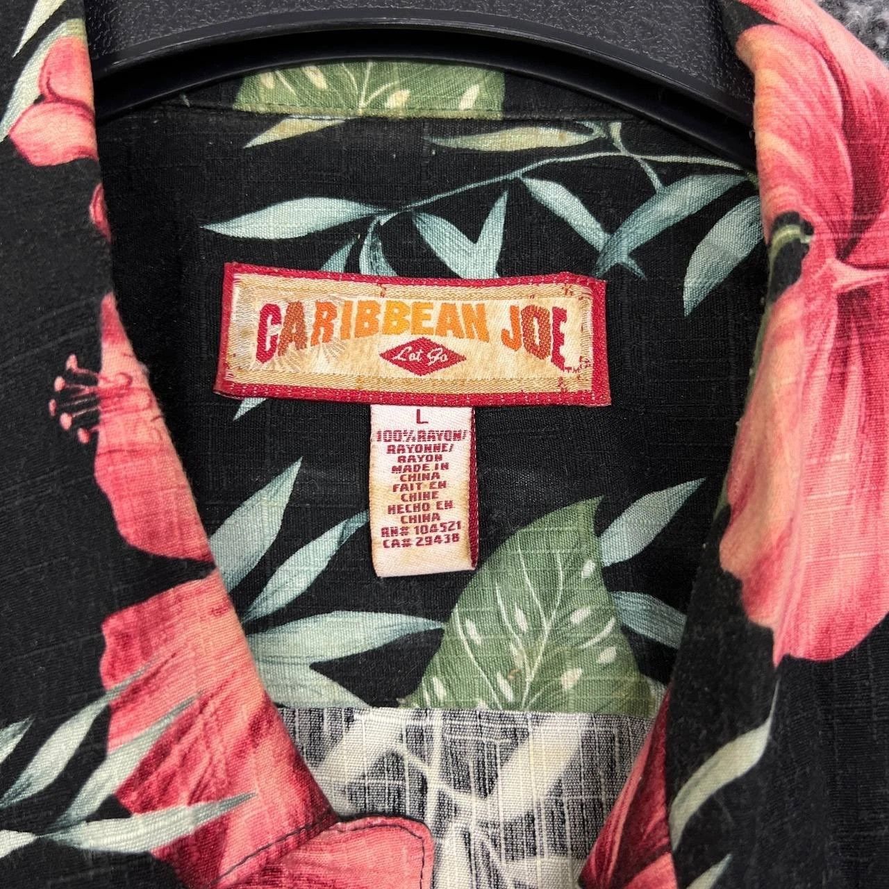 Other Caribbean Joe Shirt Men Hawaiian Floral Button Up Collared L Size US L / EU 52-54 / 3 - 4 Thumbnail