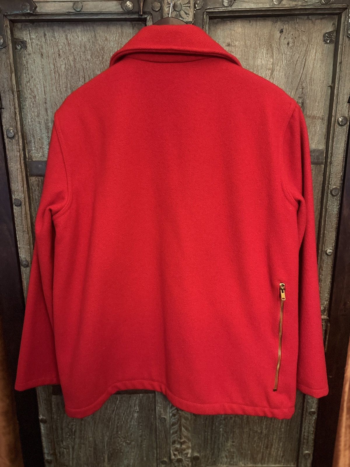 Other Vintage 60/70s Melton Red Wool Jacket with Gloves Size US L / EU 52-54 / 3 - 5 Thumbnail