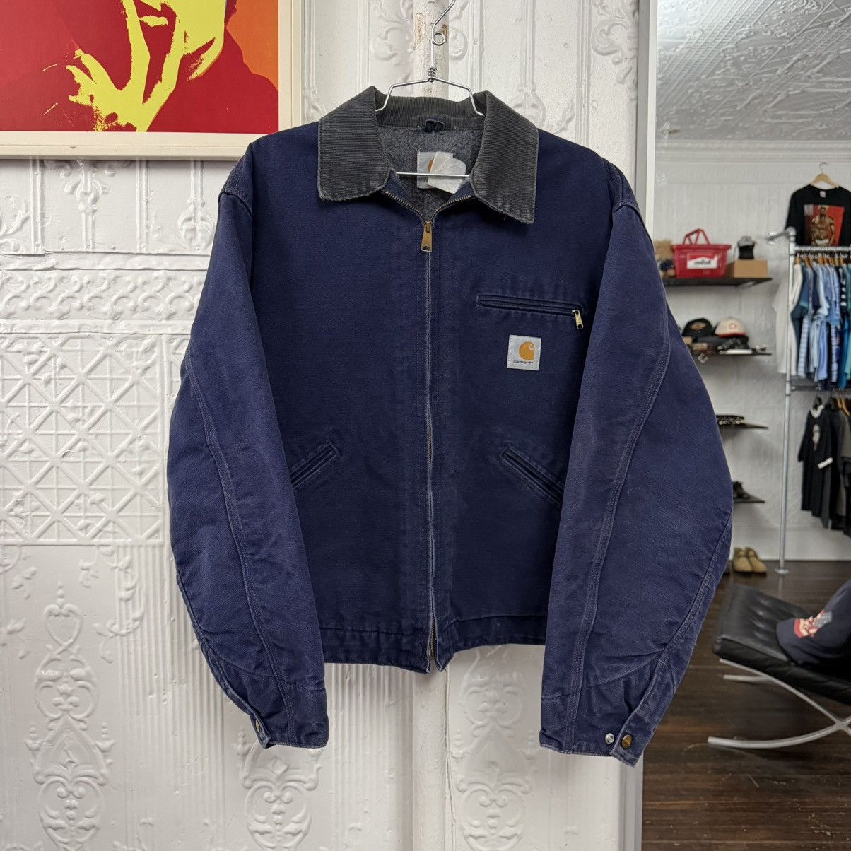 Carhartt 1990s Carhartt blue Detroit jacket, blanket lined Size US L / EU 52-54 / 3 - 1 Thumbnail