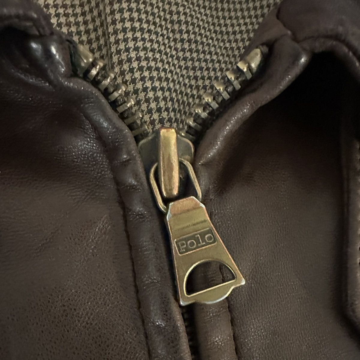 Polo Ralph Lauren Vintage Ralph Lauren Chocolate Brown Collared Leather Jacket Size US XL / EU 56 / 4 - 8 Thumbnail