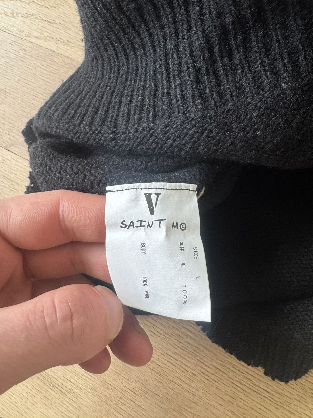 Saint Michael × Vlone Skeleton Sweater Size US L / EU 52-54 / 3 - 5 Thumbnail