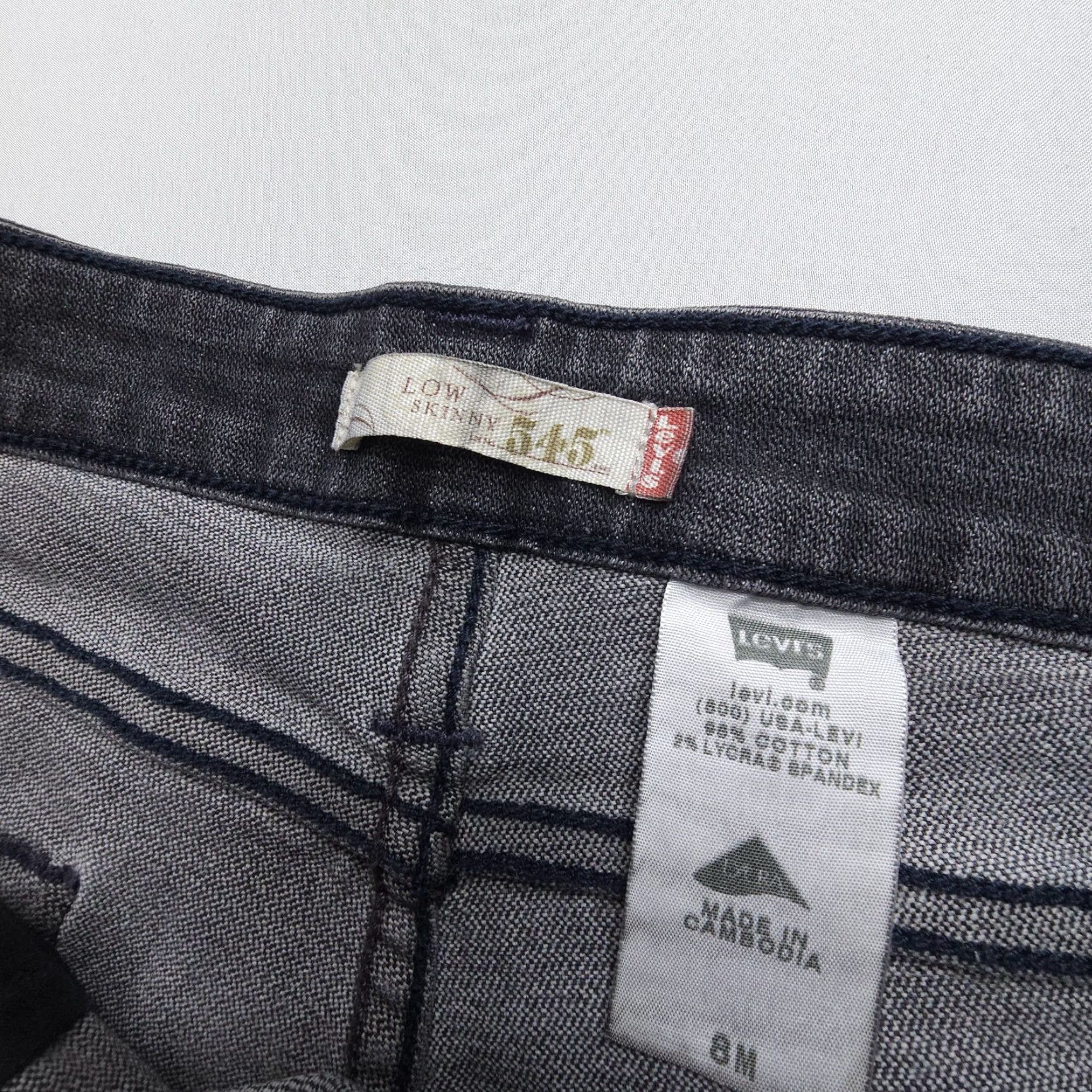 Levi's Levi's 545 Jeans Low Skinny Denim 30" Inseam 8M Gray Blue 90s Vintage Women's Regular Stretch Comfort Fashion 5-Pocket Size 30" / US 8 / IT 44 - 3 Thumbnail