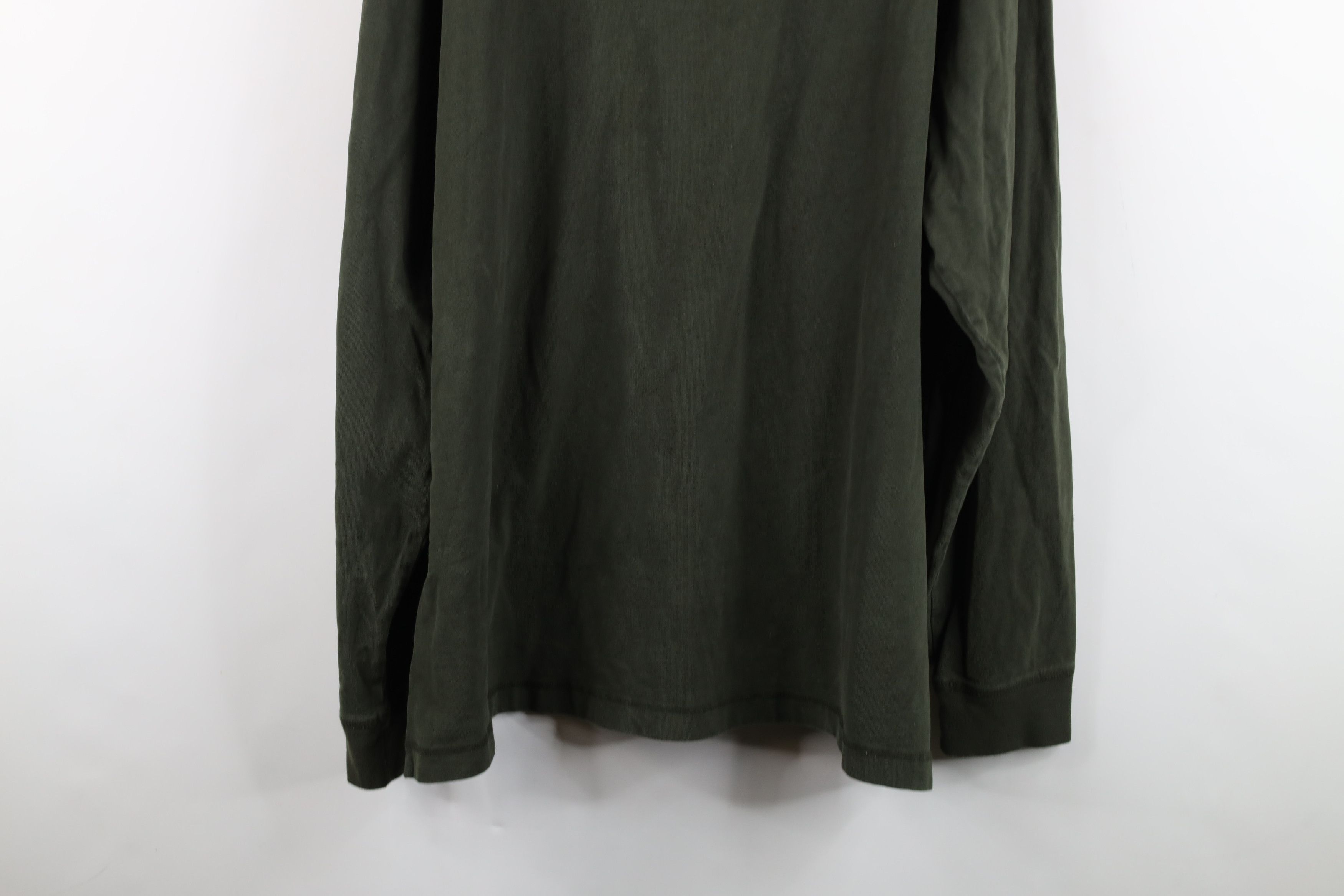 Cabelas Vintage Cabelas Blank Heavy Long Sleeve Henley T-Shirt Green Size US XXL / EU 58 / 5 - 15 Thumbnail