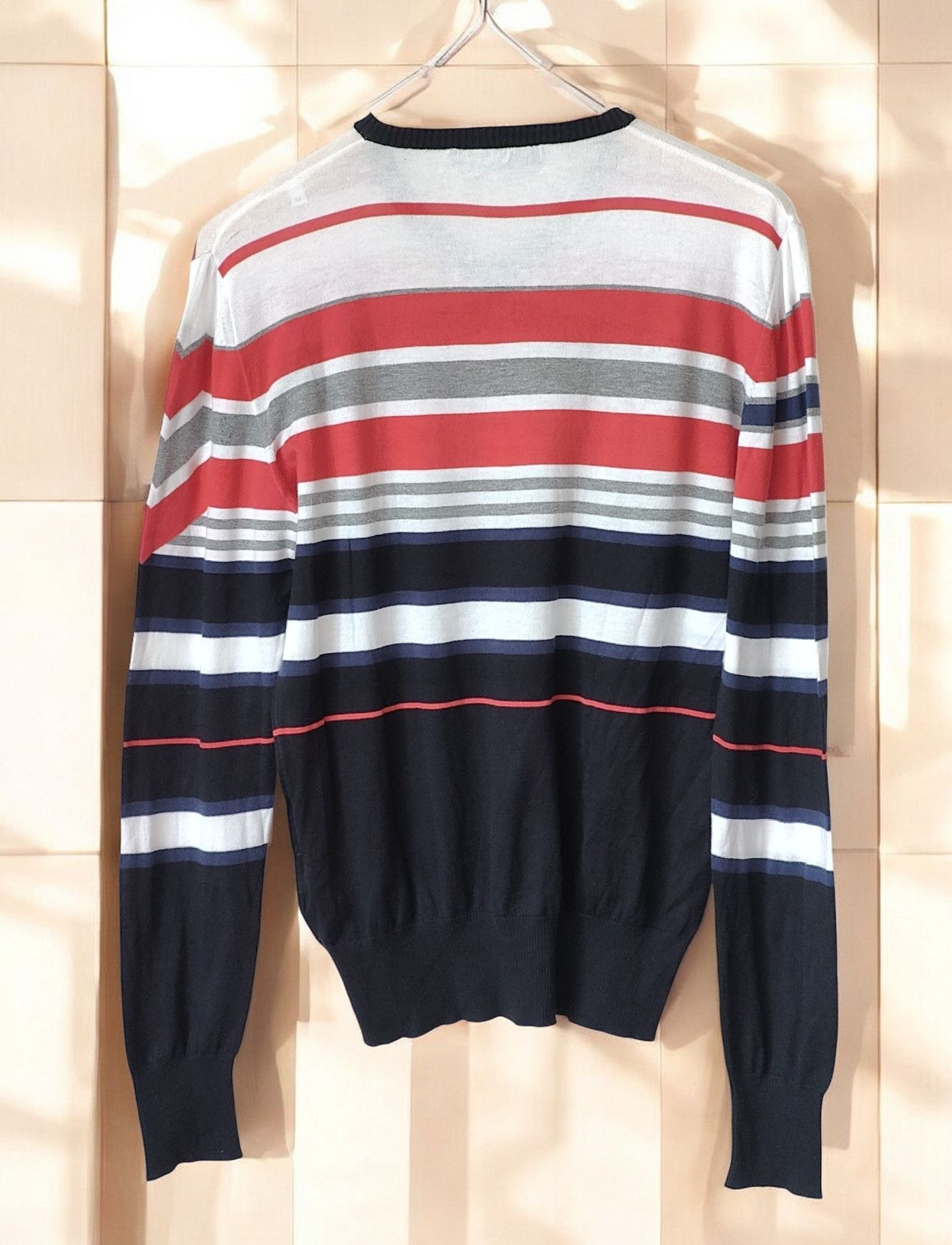 Dirk Bikkembergs DIrk Bikkembergs Striped Logo Sweater Size US S / EU 44-46 / 1 - 2 Thumbnail