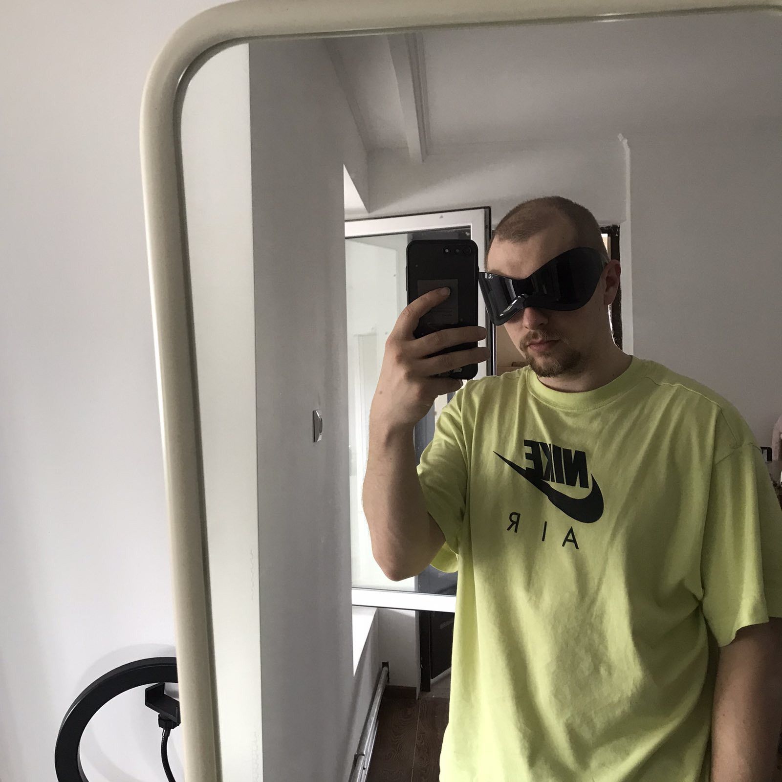 Japanese Brand Y2K Oversized Black Masked Sunglasses Size ONE SIZE - 7 Thumbnail