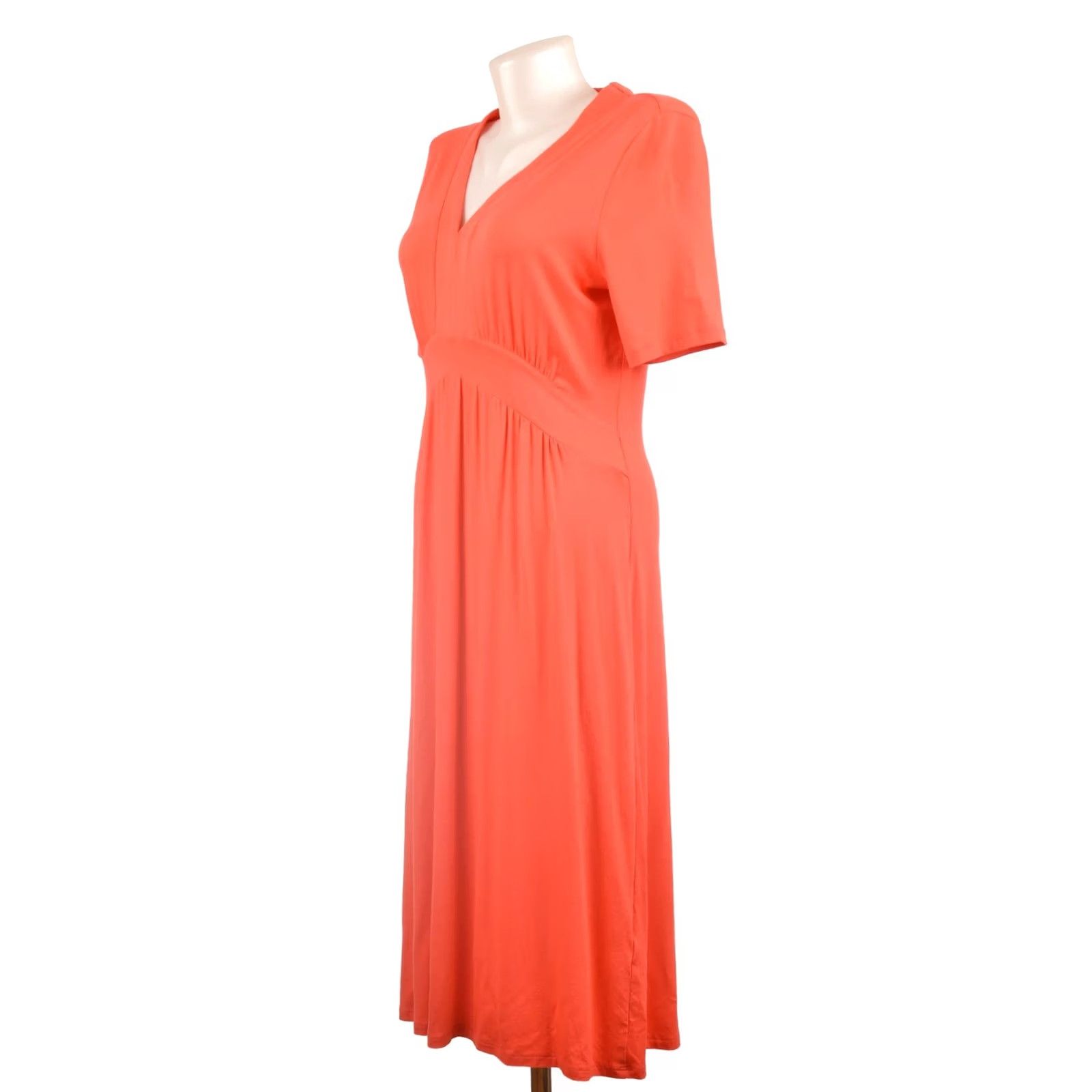 Vintage Thom by Thomas Rath Short Sleeve Peach Viscose Blend Dress 453350 Size D 36 Women's Midi A-Line Peach Vintage? Size 25" / US 0 / IT 36 - 3 Thumbnail