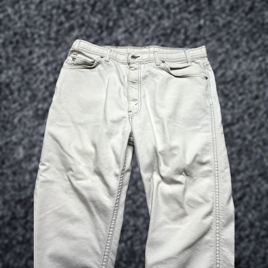 Levi's VINTAGE Levi's 505 Jeans Relaxed Denim 36x23 36 36in White USA Men 5-Pocket Size US 36 / EU 52 - 1 Thumbnail