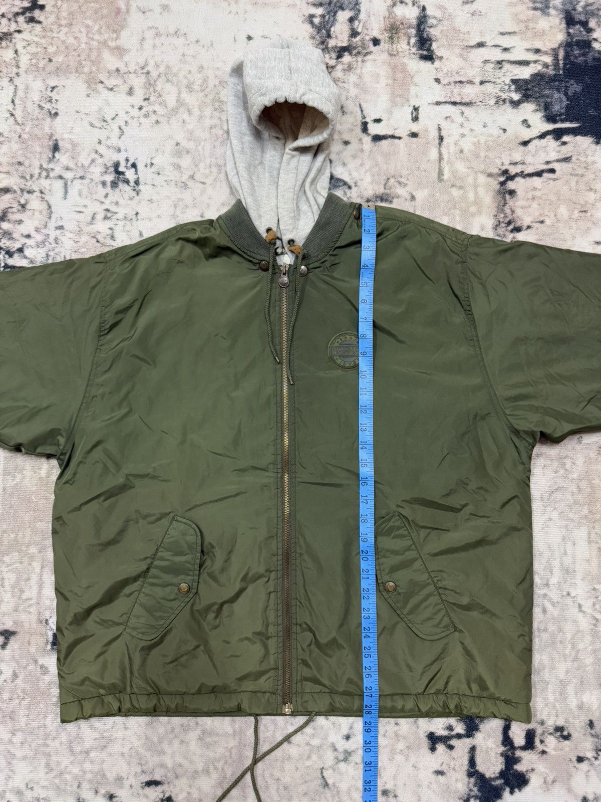 Japanese Brand × Vintage Naf nAf Rubber Label Padded Nylon Jacket Hoodie Size US XL / EU 56 / 4 - 18 Thumbnail