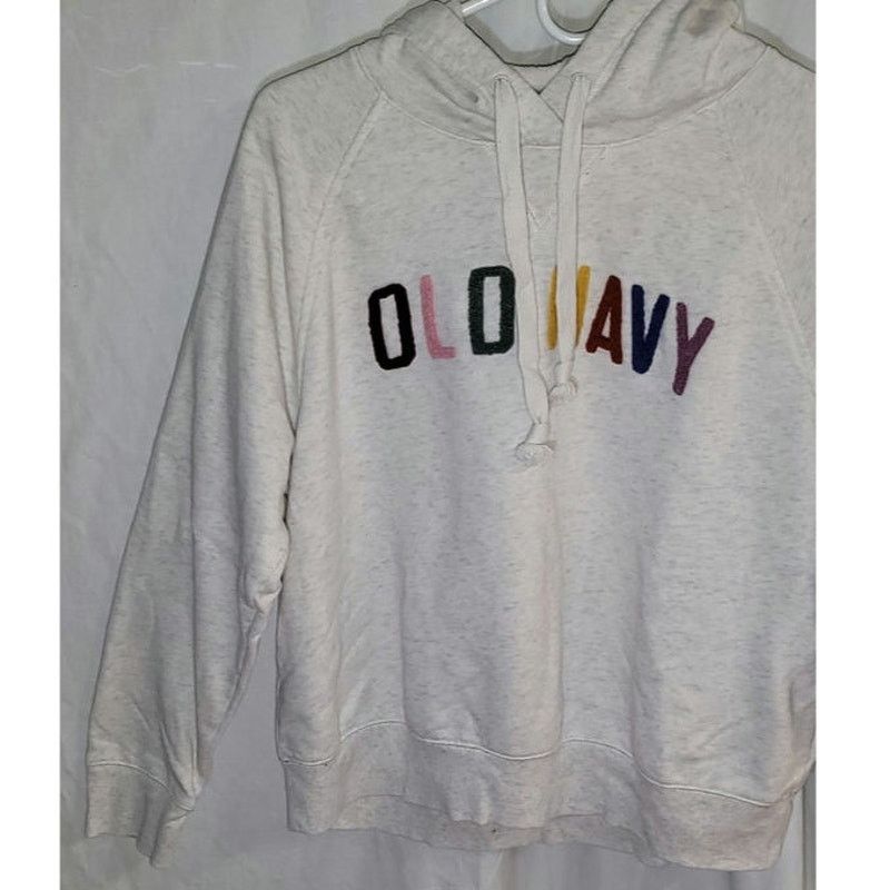 Old Navy Old Navy Rainbow Logo White Pullover Hoodie Size Medium Size M / US 6-8 / IT 42-44 - 7 Thumbnail