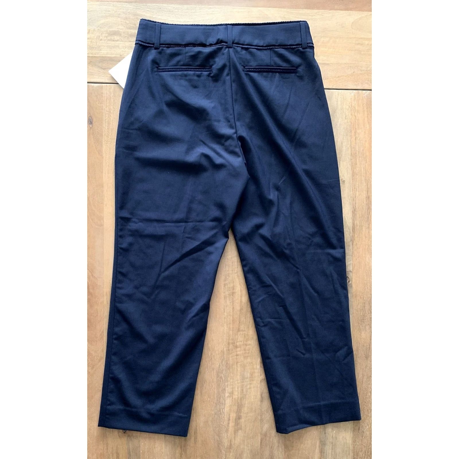 J.Crew VINTAGE NWT J Crew Cropped Dress Pants Womens 6 Blue Wool Blend Office Career City Preppy Size 28" / US 6 / IT 42 - 2 Thumbnail