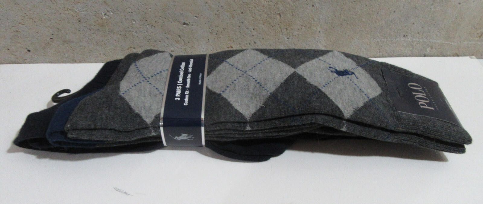 Polo Ralph Lauren Polo Ralph Lauren Mens Trouser Dress Socks 3 pack Size ONE SIZE - 3 Thumbnail