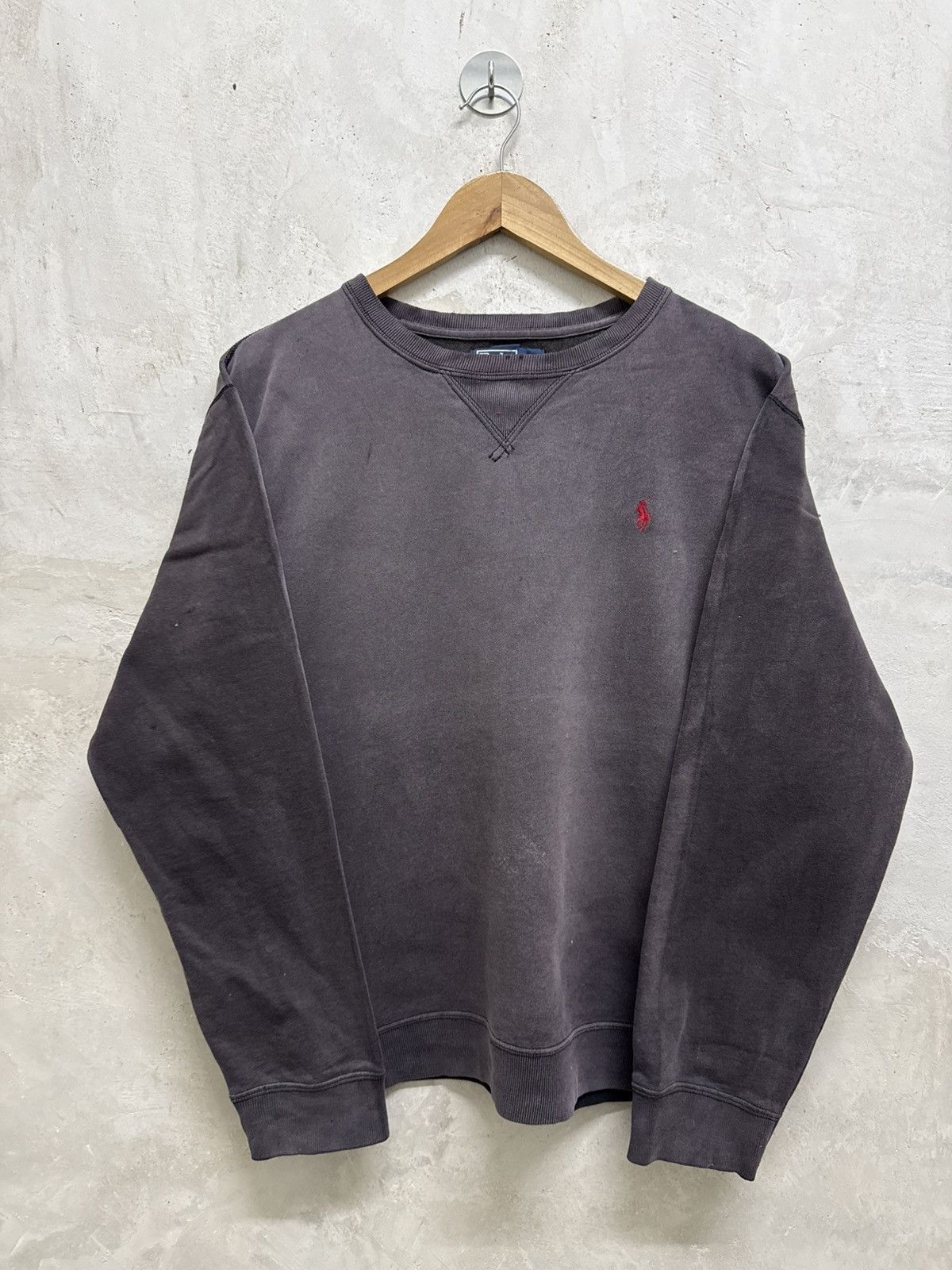 Polo Ralph Lauren Sun Faded Polo Ralph Lauren Small Pony Distressed Crewneck Size US S / EU 44-46 / 1 - 1 Thumbnail