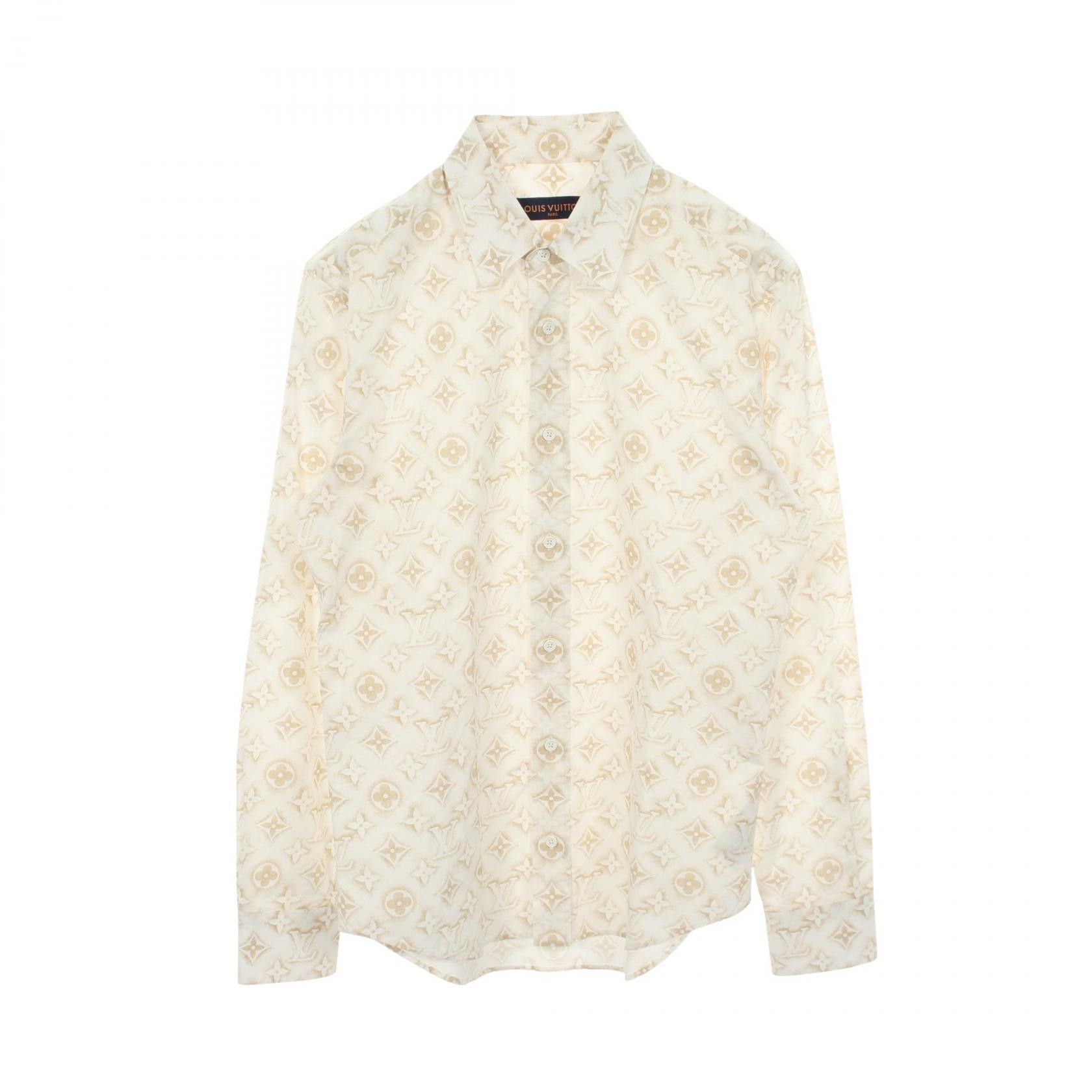 Louis Vuitton Louis Vuitton Louis Vuitton Monogram Sand Cotton Top Textile Tops RM232MZR6HPS33W DUTY FREE for USA Size ONE SIZE - 1 Thumbnail
