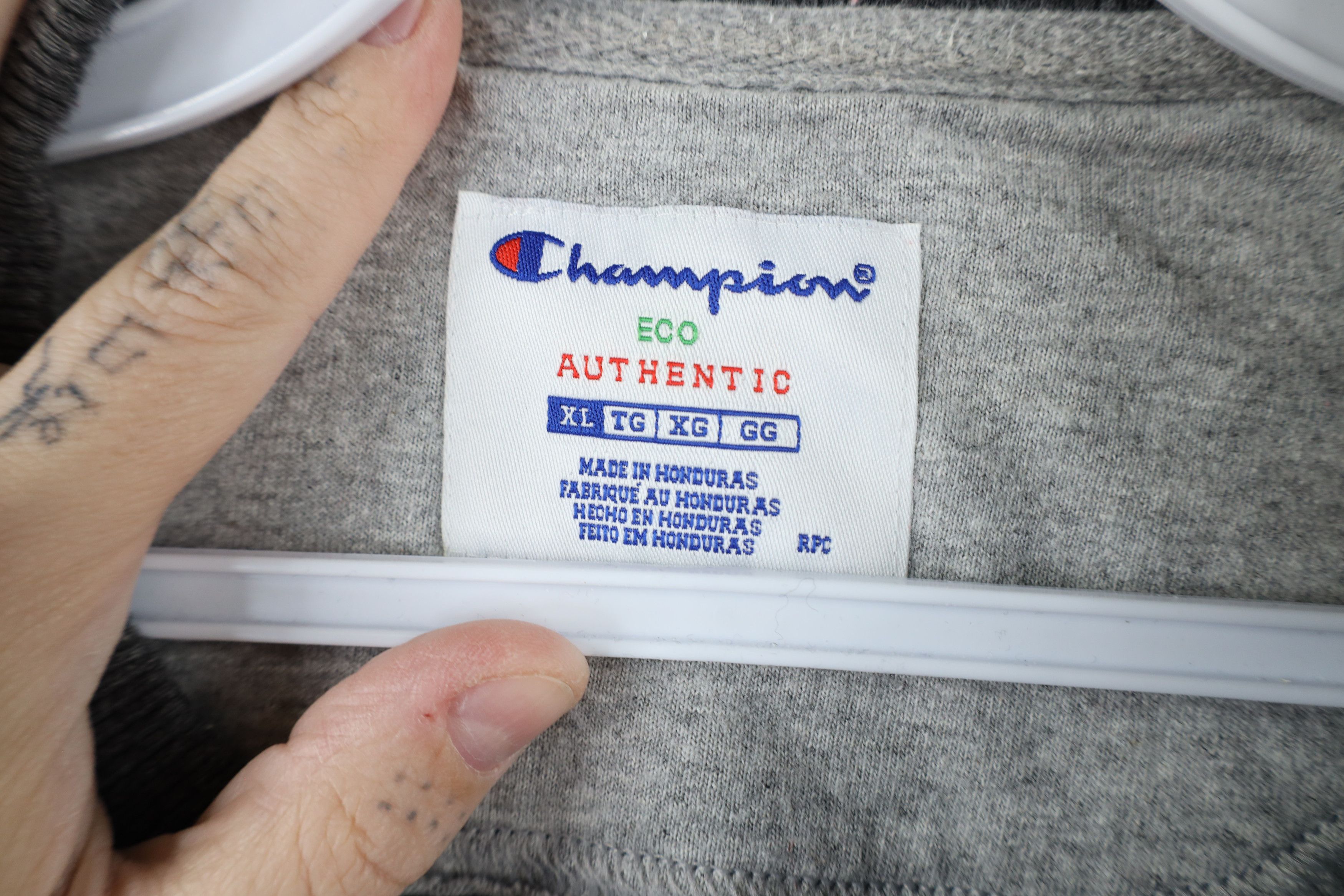 Champion × Vintage Vintage Champion Classic Logo Crewneck Sweatshirt Gray Size US XL / EU 56 / 4 - 6 Thumbnail