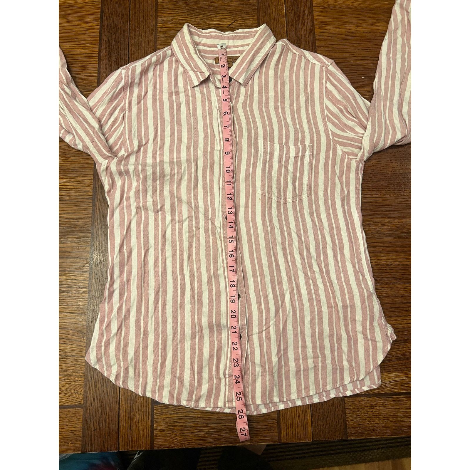 Other Jach’s Girlfriend Pink Striped Button Down Blouse Shirt Med Size M / US 6-8 / IT 42-44 - 10 Thumbnail