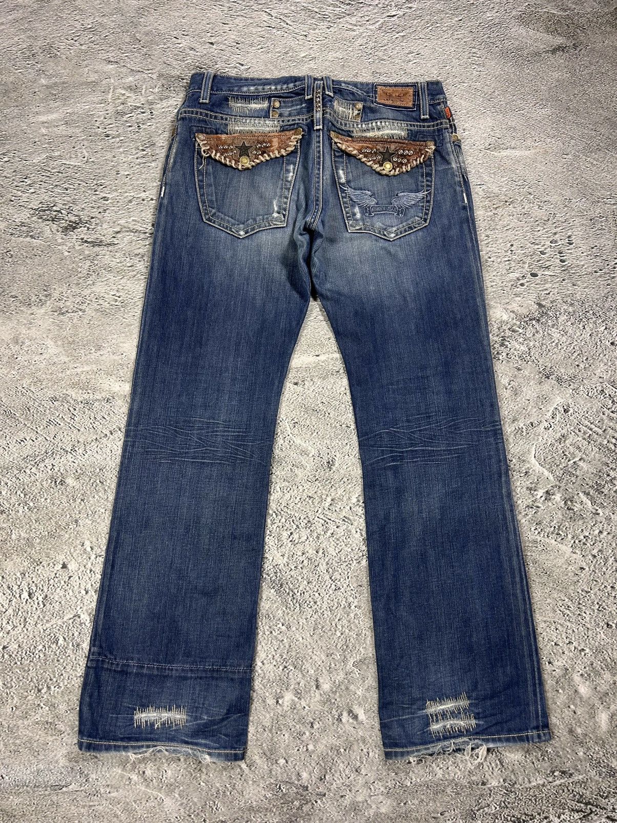 Robins Jeans Robins jeans blue jeans straight Y2K blue brown Size US 34 / EU 50 - 1 Thumbnail