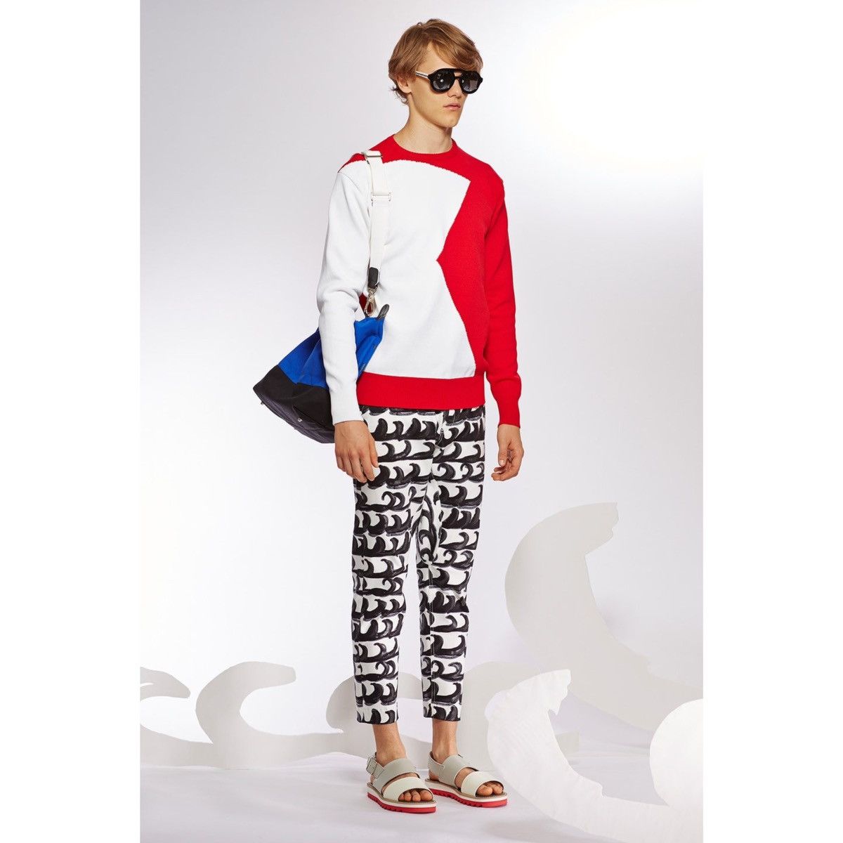 Issey Miyake TSUMORI CHISATO ISSEY MIYAKE WAVE PATTERN PANTS Size US 29 - 13 Thumbnail