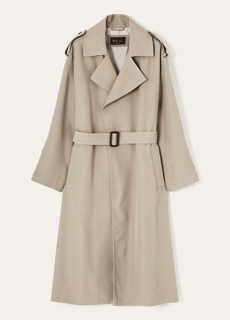 Loro Piana o1srvl11e0526 FAP3113 Gale Trench Coat in Beige Size L / US 10 / IT 46 - 1 Thumbnail