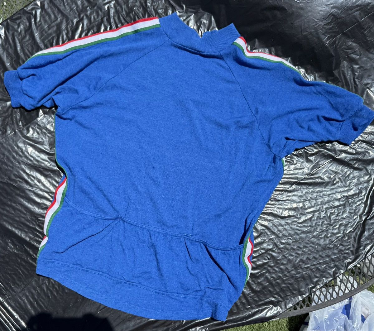 Nike × Vintage Vintage Nike Cycling Jersey Blue – Italy Stripe Trim Size US XL / EU 56 / 4 - 2 Thumbnail