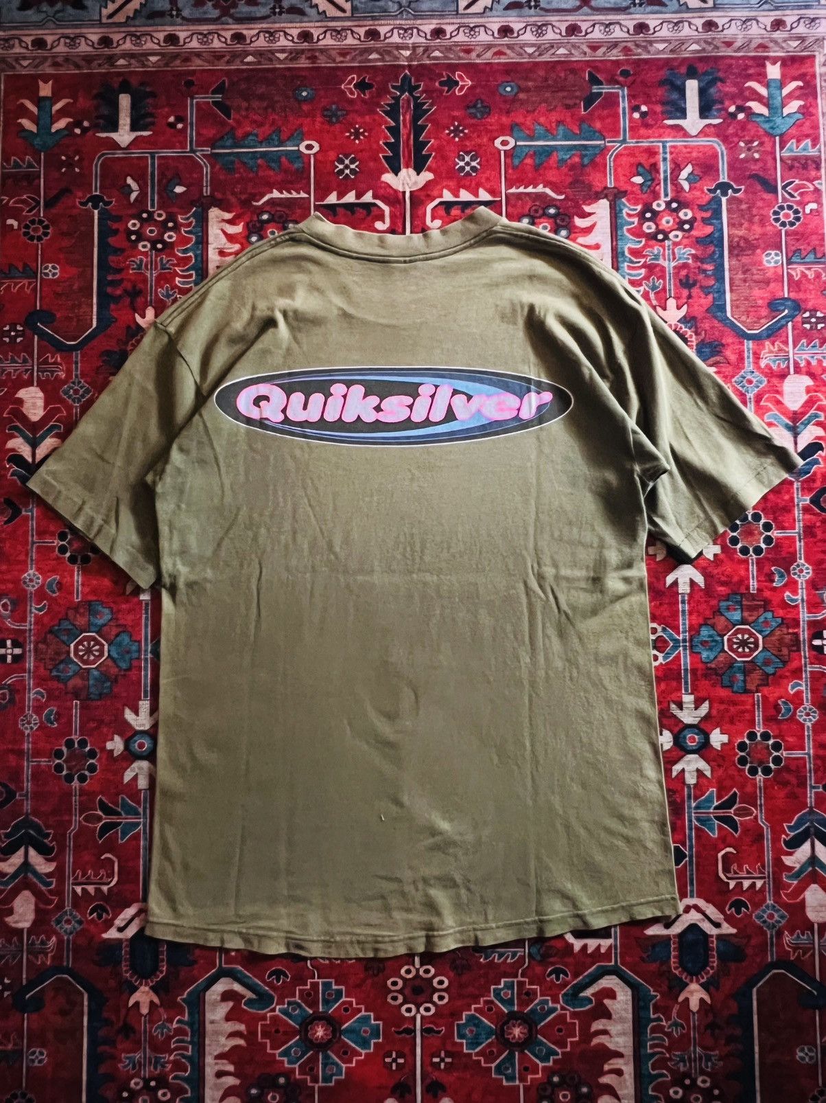 Quiksilver Vintage Quicksilver Green OG Logo Mullet Tee Size US L / EU 52-54 / 3 - 1 Thumbnail