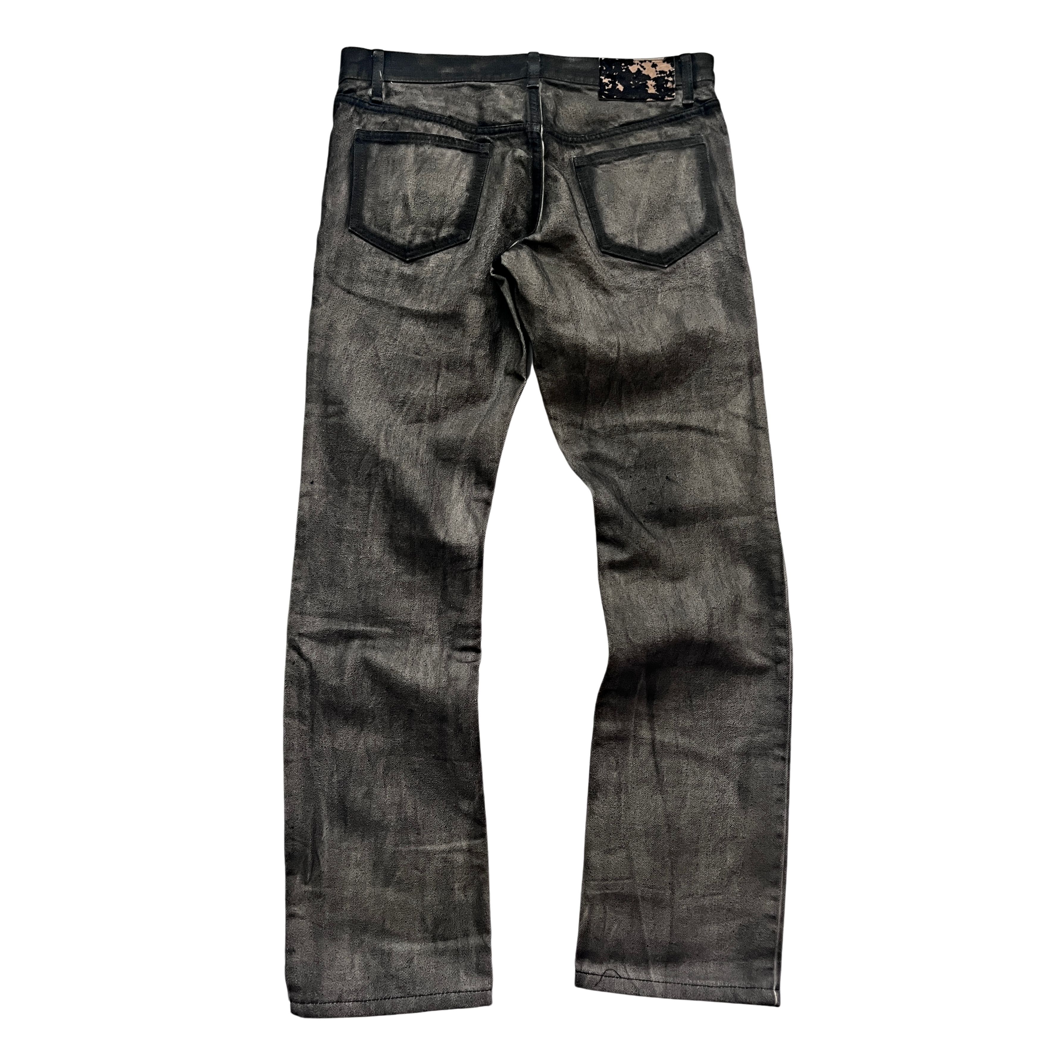 デニム+ジーンズ 00s shellac coated denim Japanese label SHELLAC japan coated 00s denim brand new