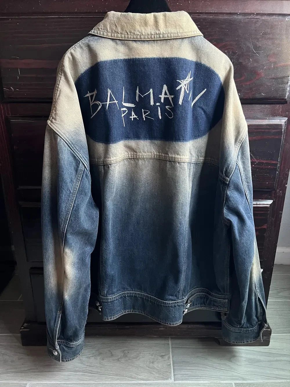 Star Patch Oversized Denim Jacket