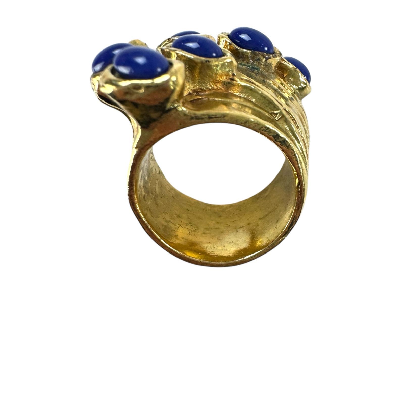 Yves Saint Laurent YSL Vintage Blue Stone Ring Size ONE SIZE - 11 Thumbnail