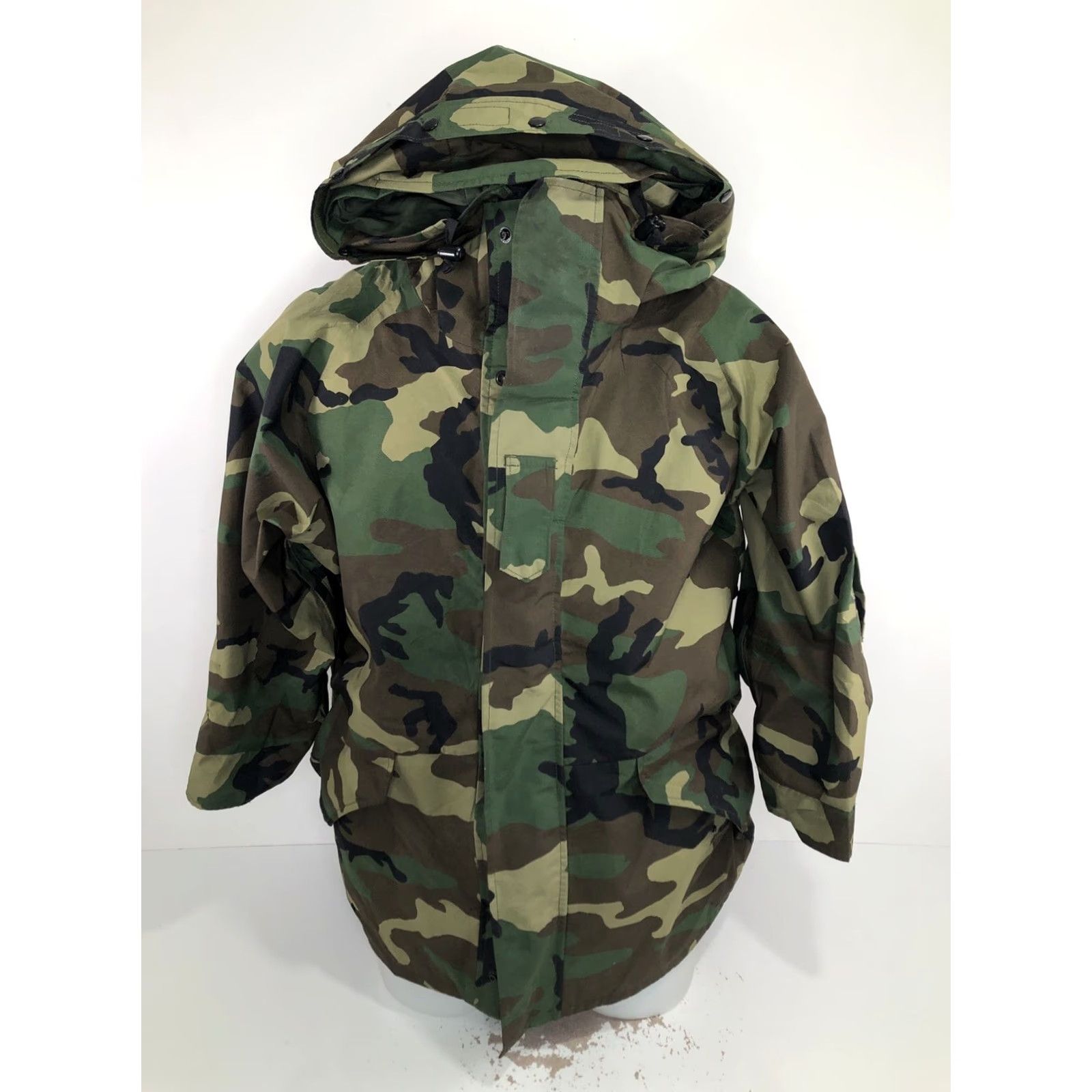 Vintage COLD WEATHER PARKA Camouflage Military JACKET Short Large Size US 33 - 2 Thumbnail