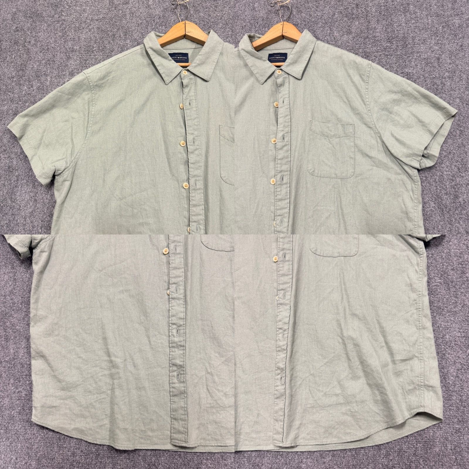 Lucky Brand Lucky Brand Dress Shirt Men's XL Button Up 100% Cotton Gray Casual California Gray Men XL Regular Size Shirt Size US XL / EU 56 / 4 - 8 Thumbnail