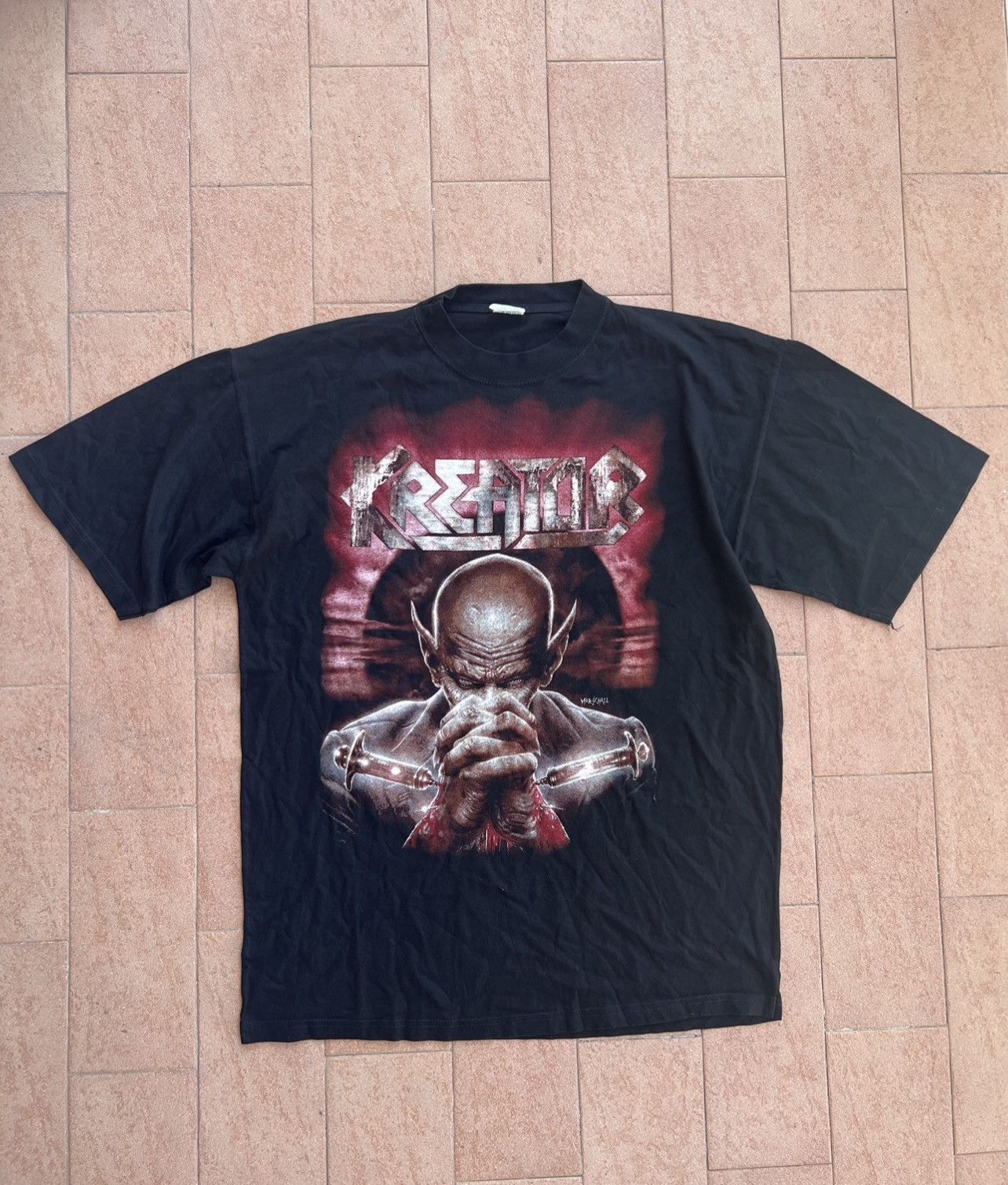 Band Tees × Vintage Vintage 90s Kreator 1997 Outcast Tour Tee Size US XL / EU 56 / 4 - 1 Thumbnail