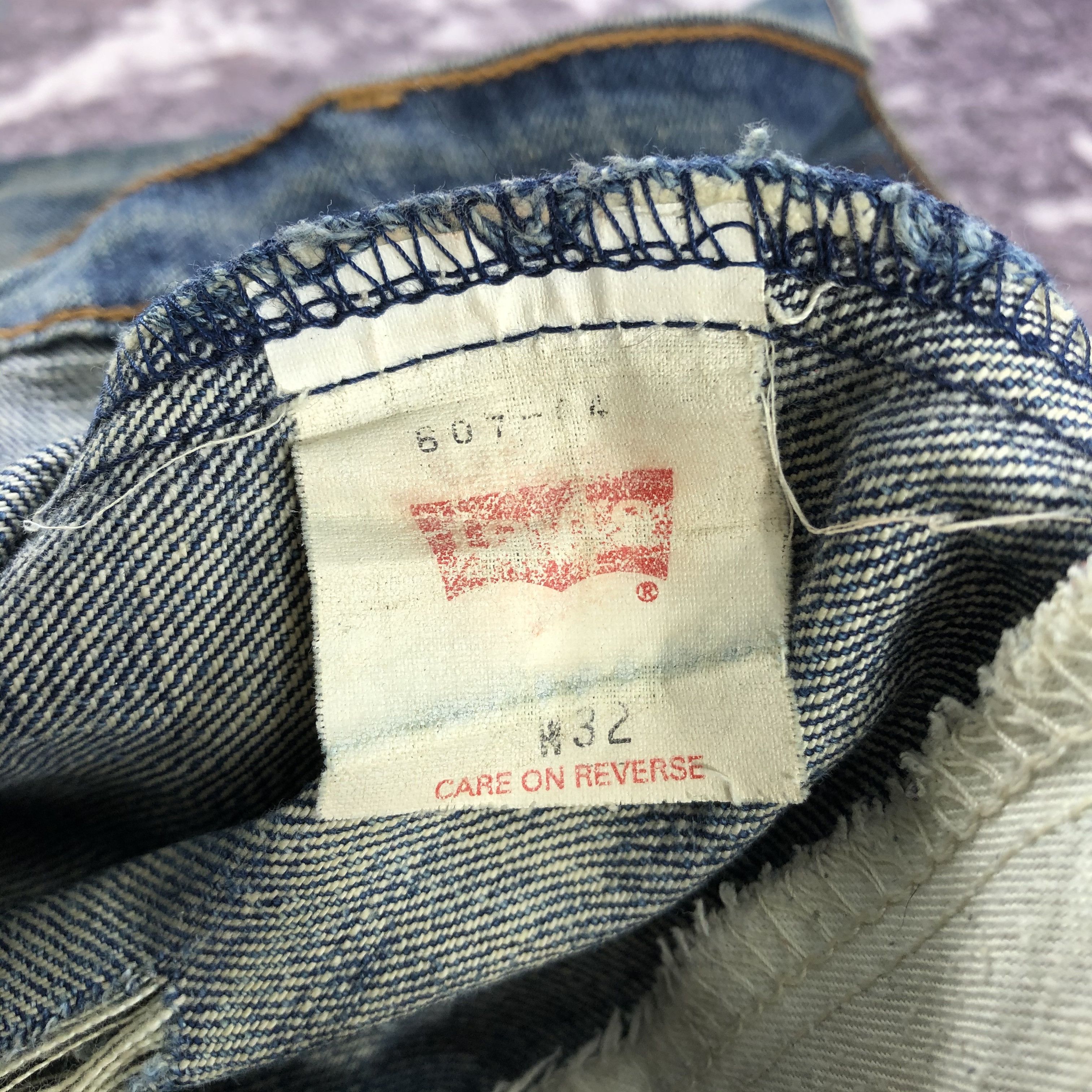 Levi's Vintage 90s Blue Wash Levis 607 Orange Tab Jeans-JM2759 Size US 32 / EU 48 - 14 Thumbnail