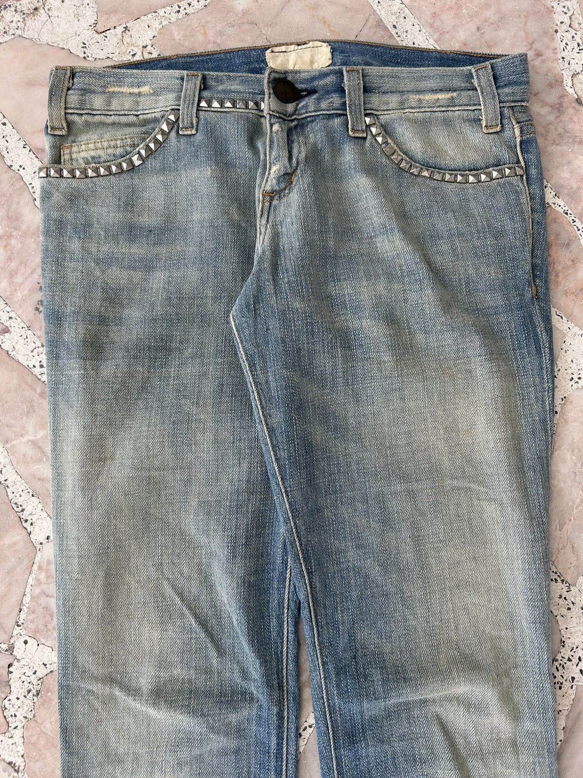 Elliott Current Elliot Silver Stud Denim Distress Vintage Size 30" / US 8 / IT 44 - 4 Thumbnail