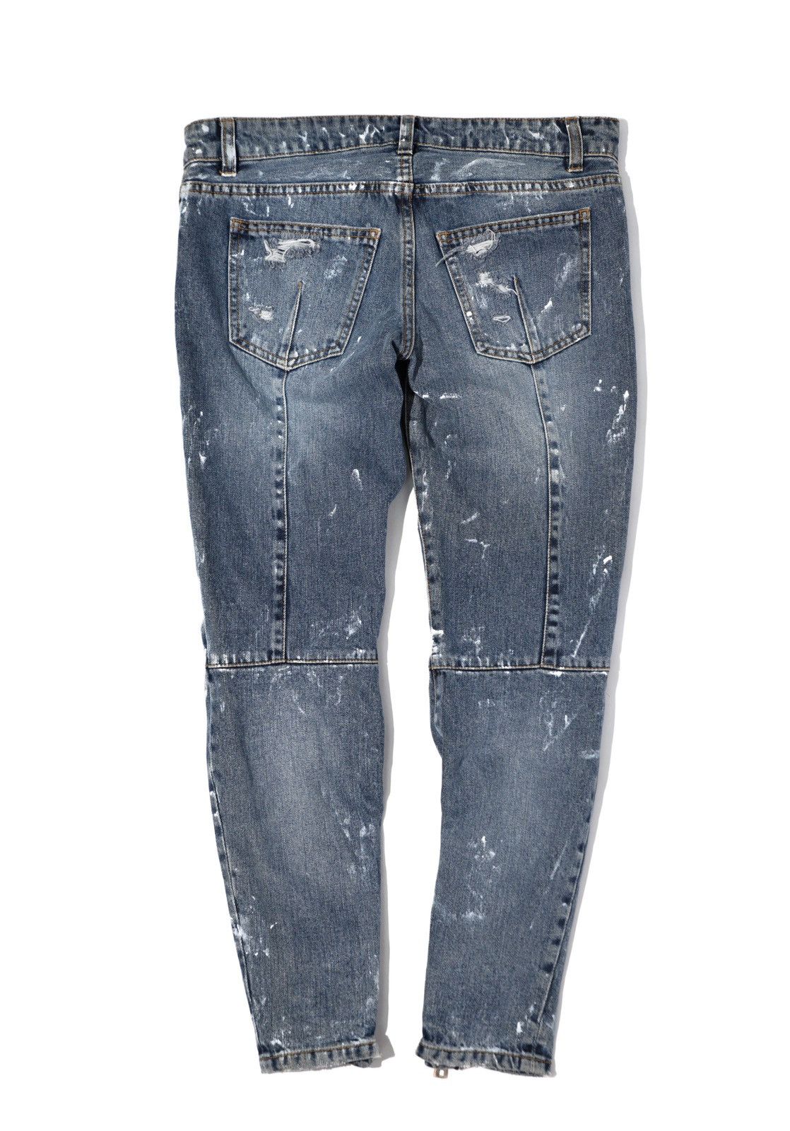 Balmain Balmain AW10 Chainmail Painted Skinny Low Rise Jeans Size US 28 / EU 44 - 4 Thumbnail